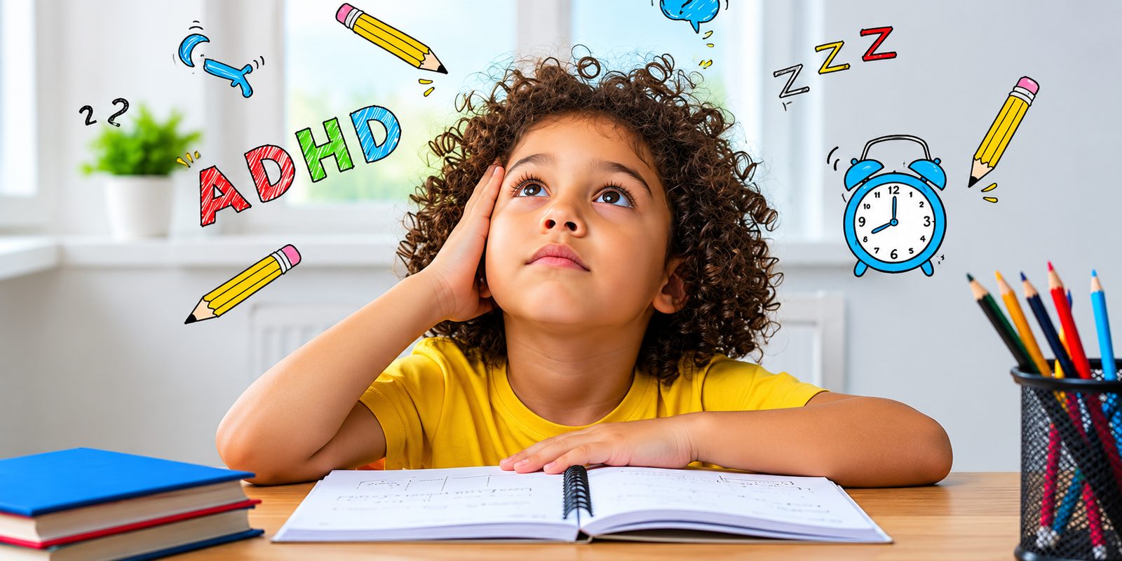 Focused teen organizing tasks at a desk
